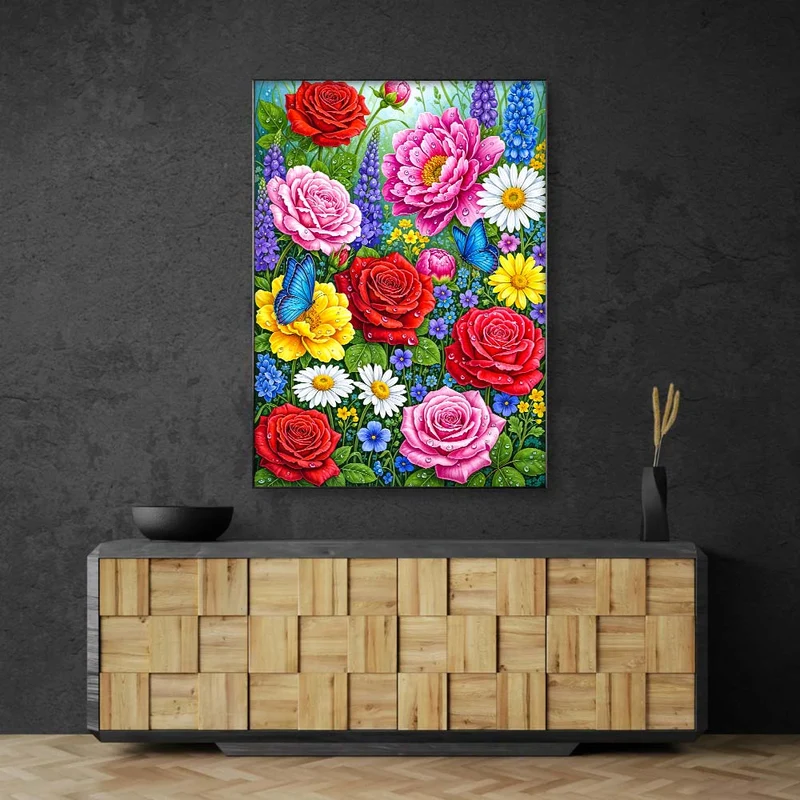 5D Diamond Painting – Garten der Farbenfreude