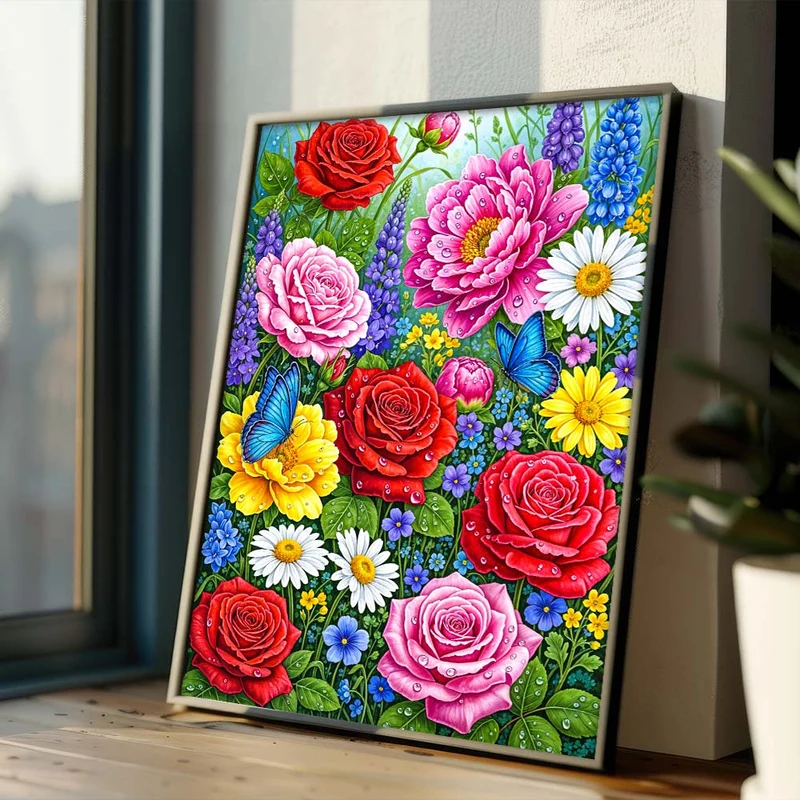 5D Diamond Painting – Garten der Farbenfreude