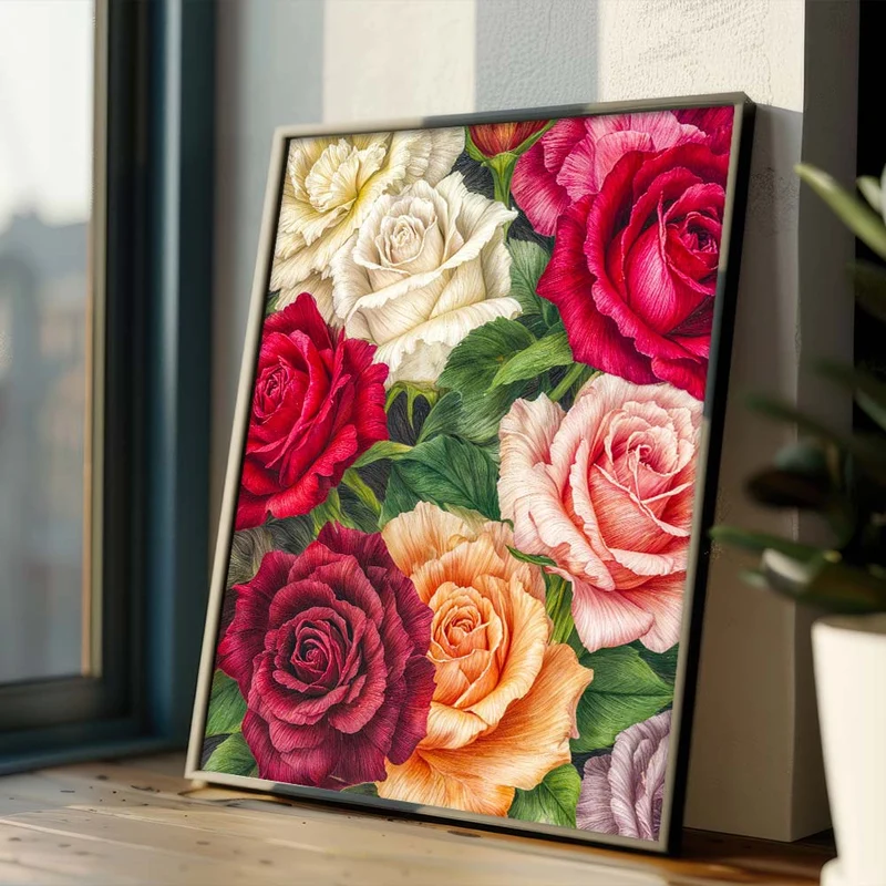 5D Diamond Painting – Rosengarten der Harmonie