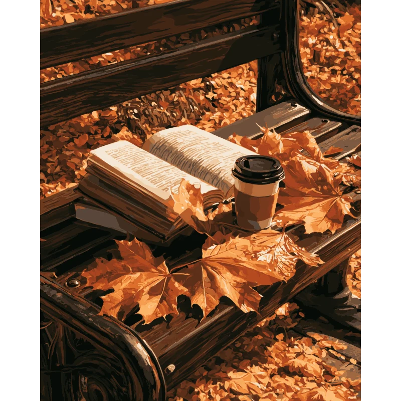 Eine Bank im Herbst