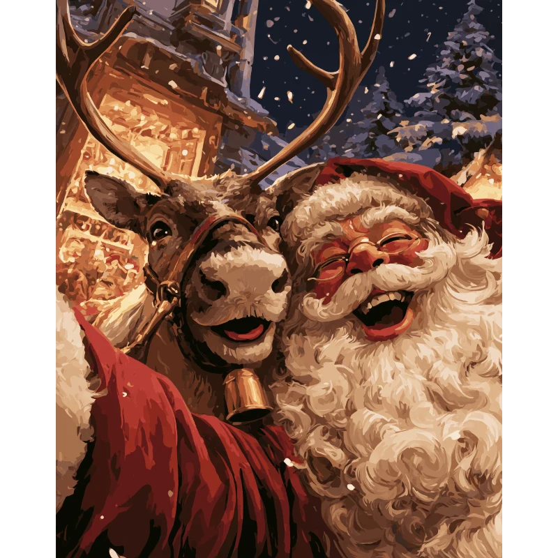 Mitternachts-Selfie mit dem Weihnachtsmann
