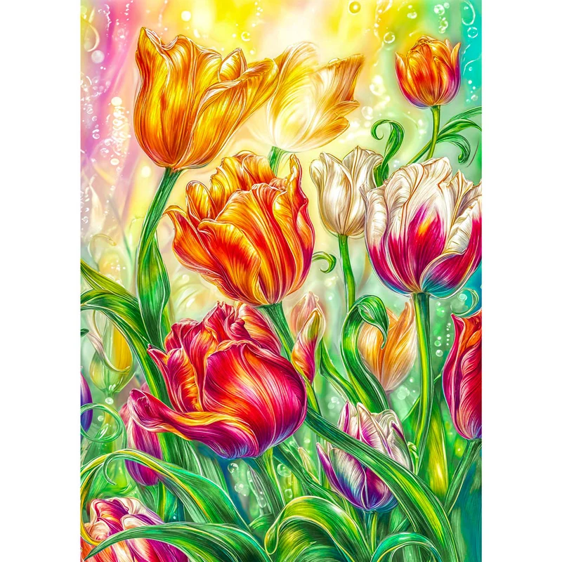 5D Diamond Painting – Frühlingspoesie der Tulpen