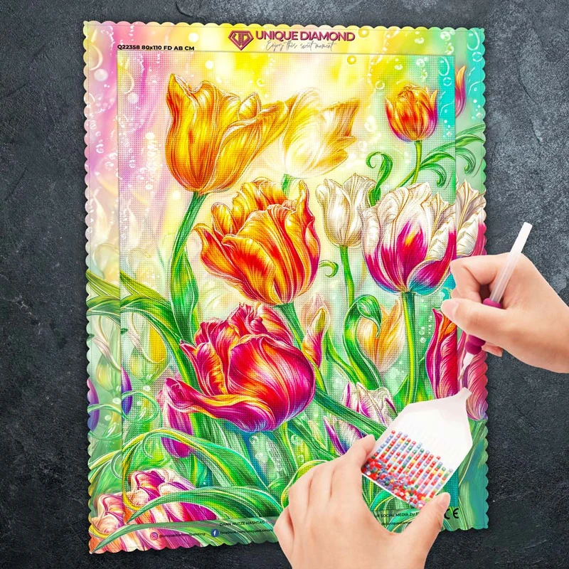 5D Diamond Painting – Frühlingspoesie der Tulpen