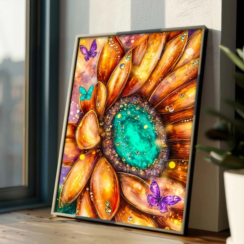 5D Diamond Painting – Sonnenblume des Lichts