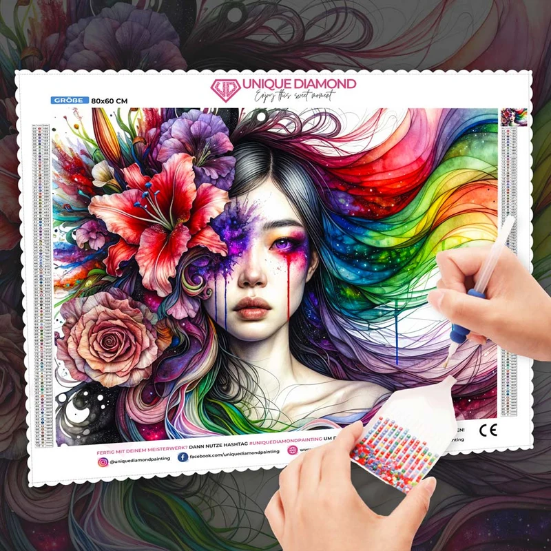 5D Diamond Painting – Aurora der Farben