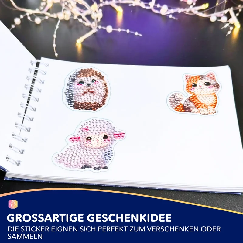 Diamond Painting Sticker - Niedliche Tierchen