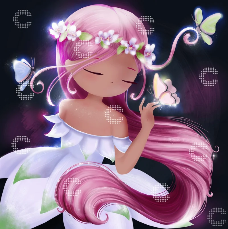 Diamond Painting - Fransiska Susilo - Butterfly Girl