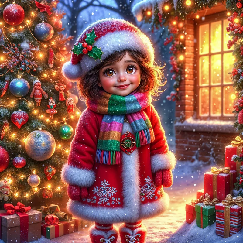 5D Diamond Painting – Leni und das Licht der Weihnacht