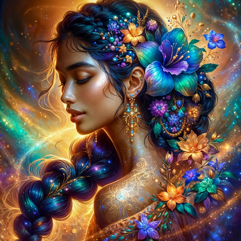 5D Diamond Painting – Elara, Göttin des Sternenlichts