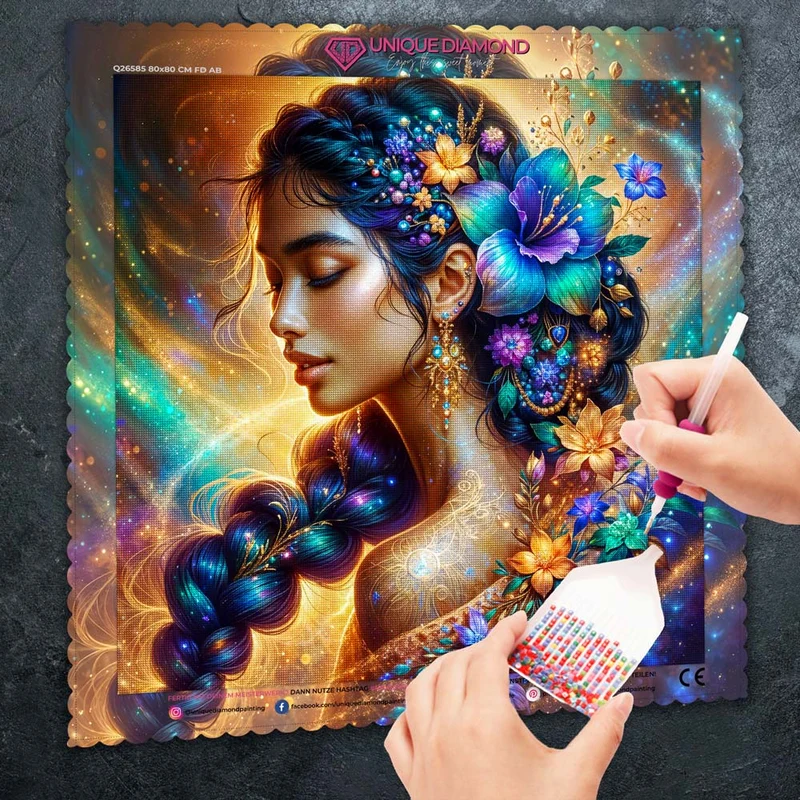 5D Diamond Painting – Elara, Göttin des Sternenlichts