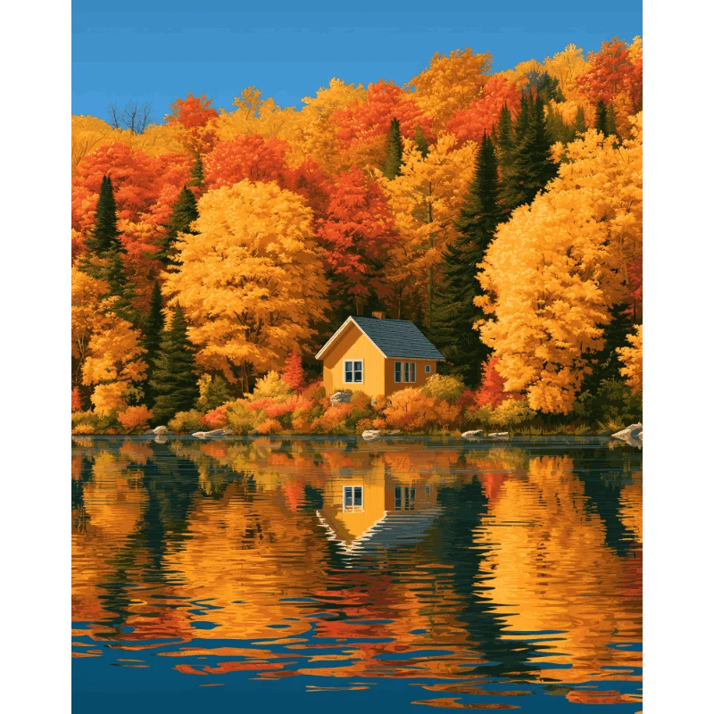 Herbstspiegelung im See
