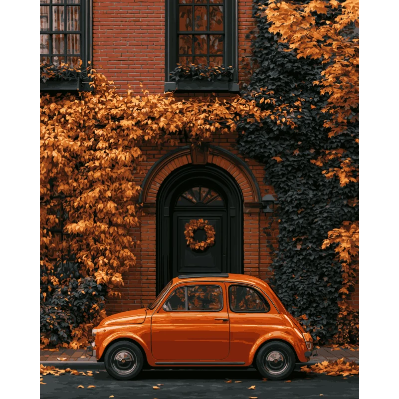 Herbstliche Straßenecke