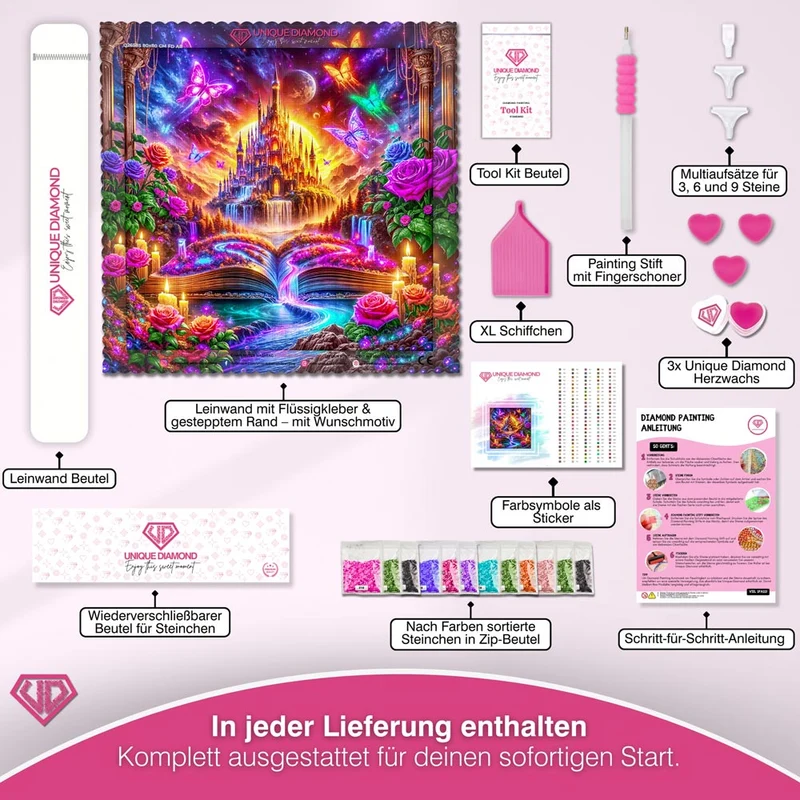5D Diamond Painting – Das Märchenschloss der Träume