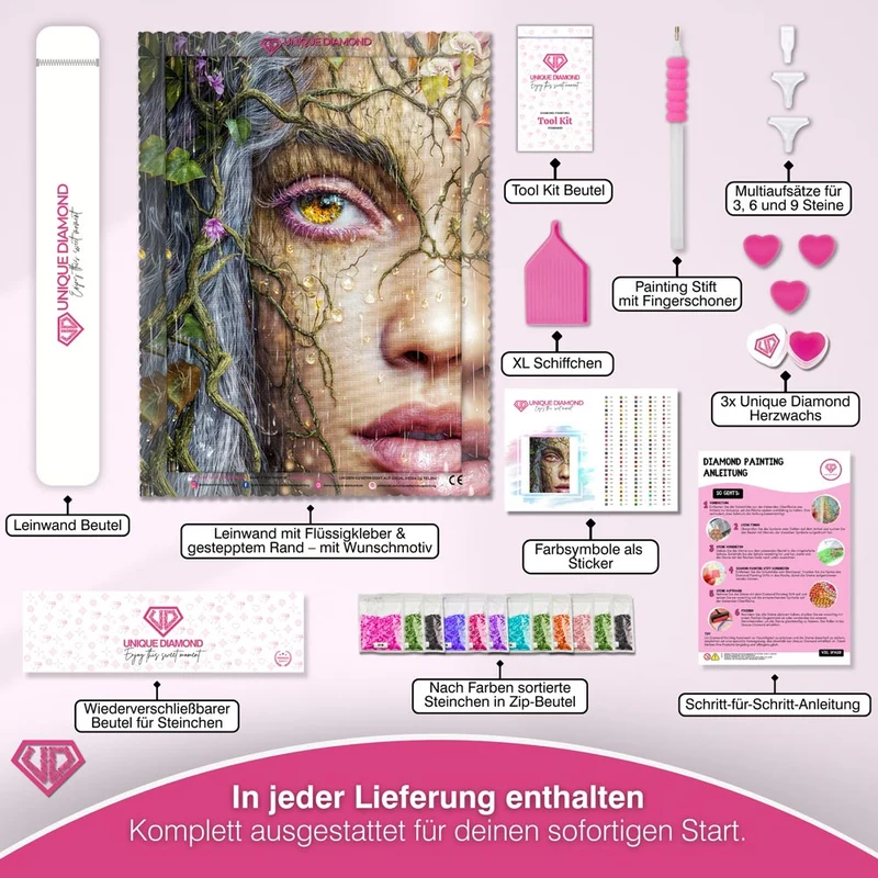 5D Diamond Painting – Elenya, Träne des Waldes