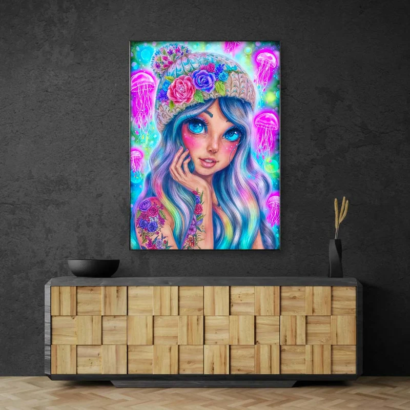 5D Diamond Painting – Medusenmagie und Regenbogenhaar