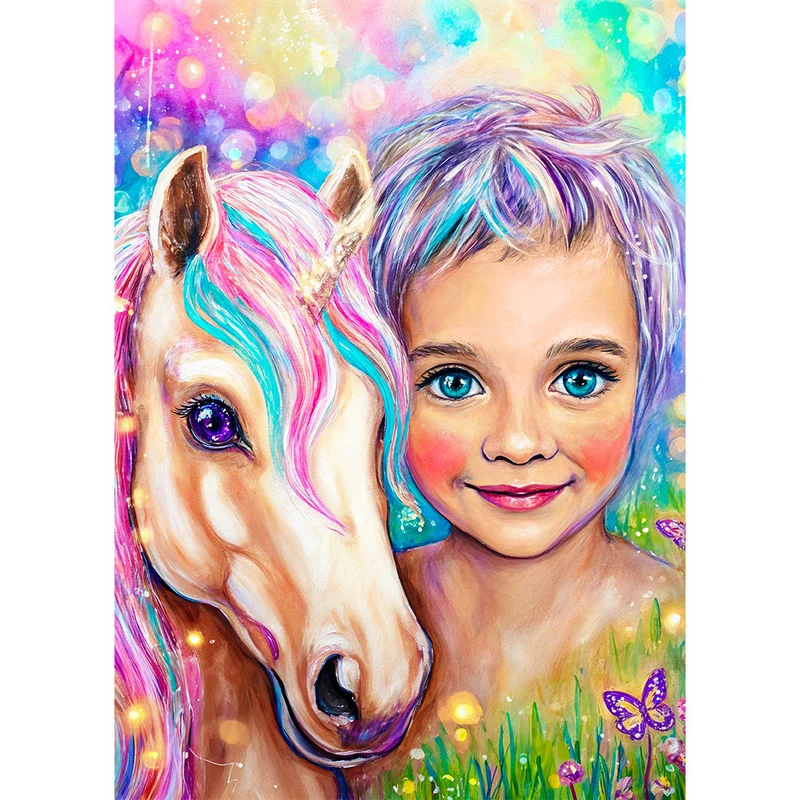 5D Diamond Painting – Regenbogenglanz und Einhornzauber