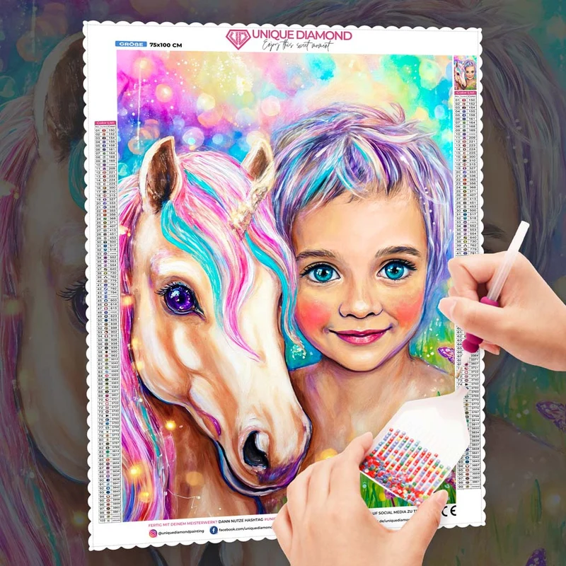 5D Diamond Painting – Regenbogenglanz und Einhornzauber