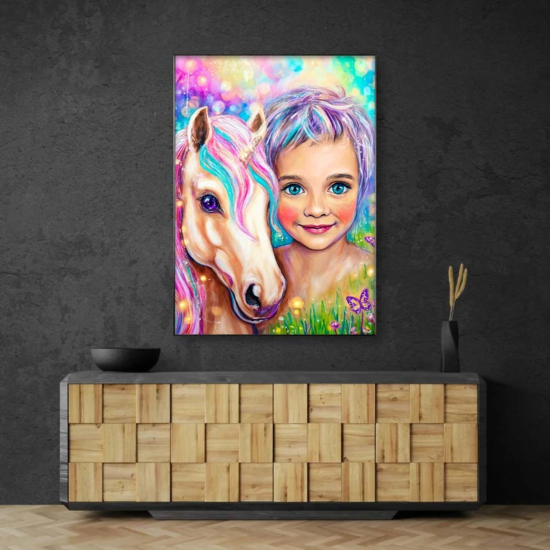 5D Diamond Painting – Regenbogenglanz und Einhornzauber