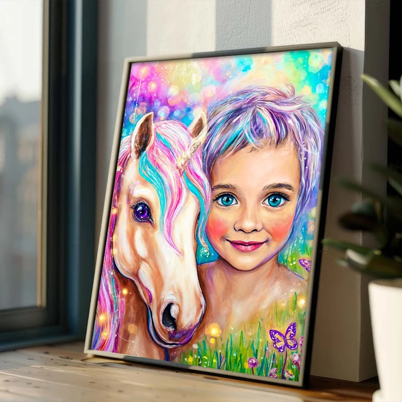 5D Diamond Painting – Regenbogenglanz und Einhornzauber