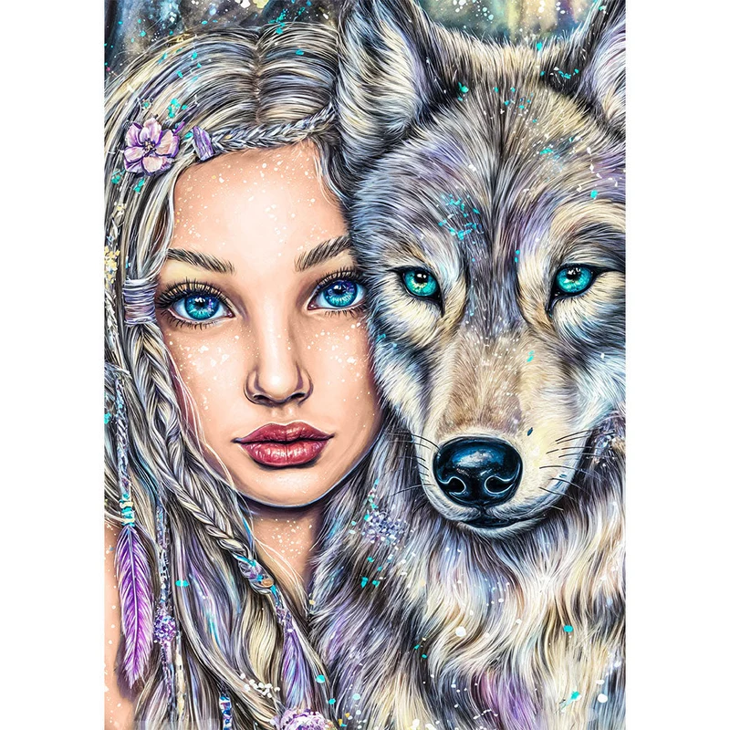 5D Diamond Painting – Seelenblick des Wolfes