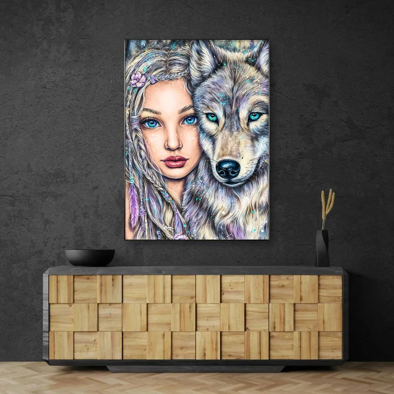 5D Diamond Painting – Seelenblick des Wolfes