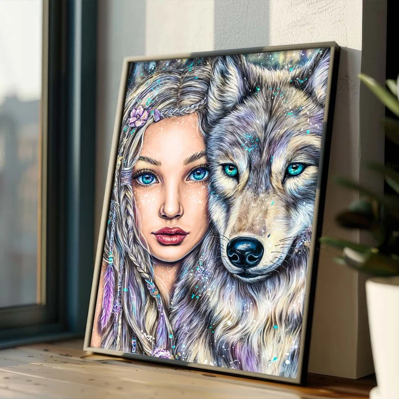 5D Diamond Painting – Seelenblick des Wolfes