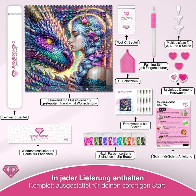 5D Diamond Painting – Drachenbund der Elemente