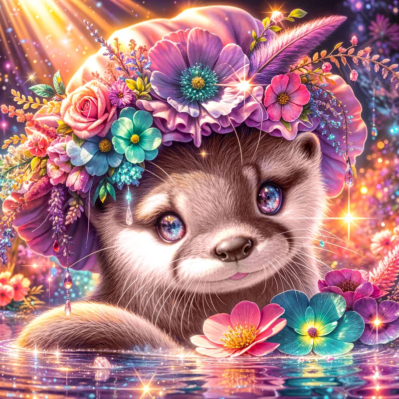 5D Diamond Painting – Märchenhafter Otterzauber