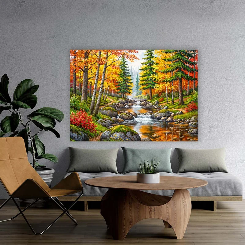 5D Diamond Painting – Fluss der Farbenpracht