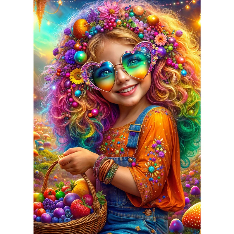 5D Diamond Painting – Fruchtzauber im Regenbogenwald
