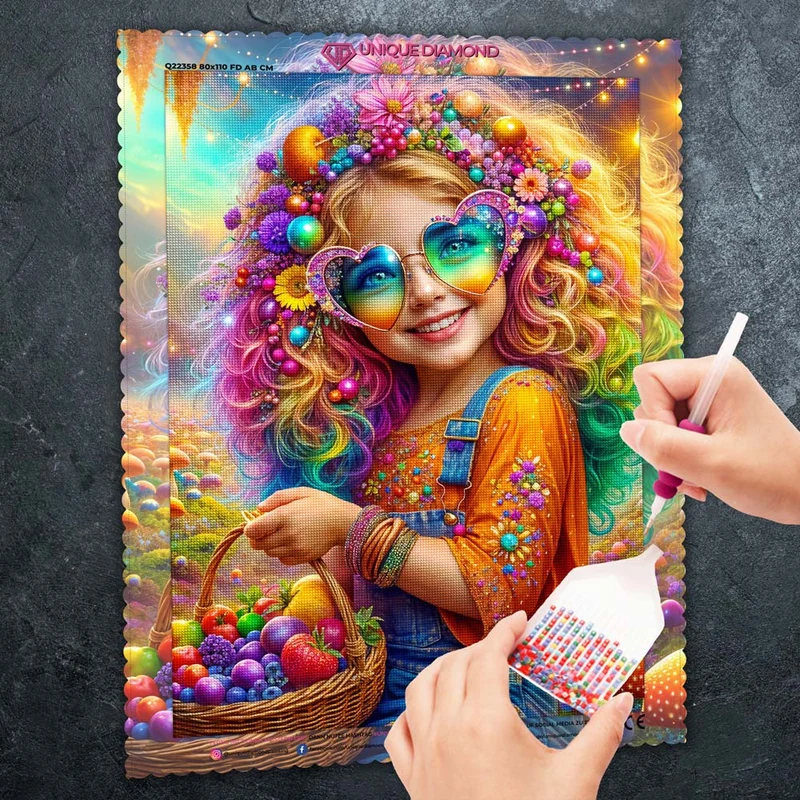 5D Diamond Painting – Fruchtzauber im Regenbogenwald