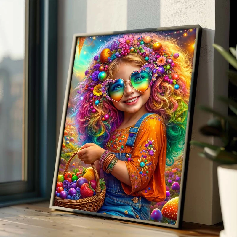 5D Diamond Painting – Fruchtzauber im Regenbogenwald