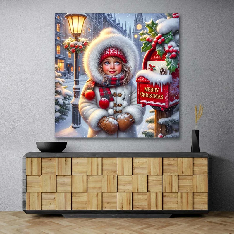 5D Diamond Painting – Lina Winterherz & der Wunsch an den Weihnachtsmann