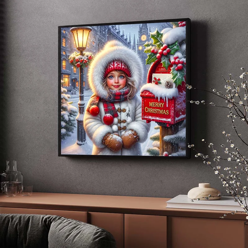 5D Diamond Painting – Lina Winterherz & der Wunsch an den Weihnachtsmann