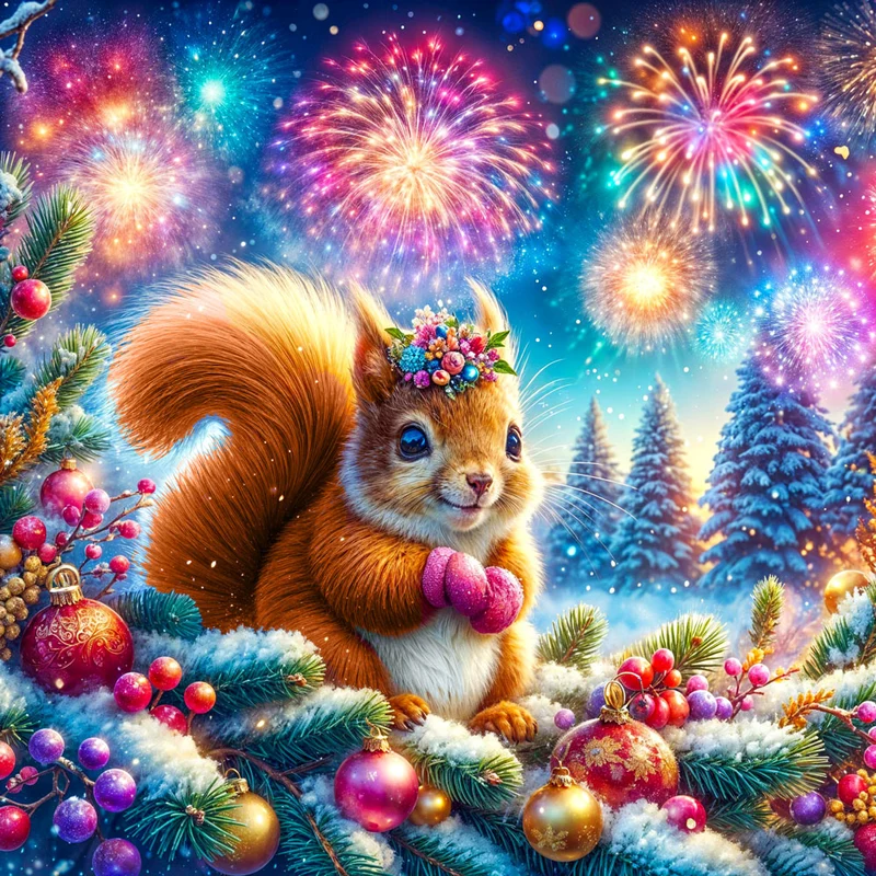 5D Diamond Painting – Funkelpfötchen & das Silvesterwunder