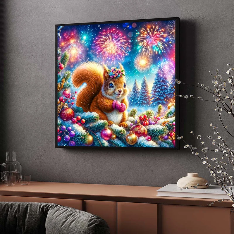 5D Diamond Painting – Funkelpfötchen & das Silvesterwunder