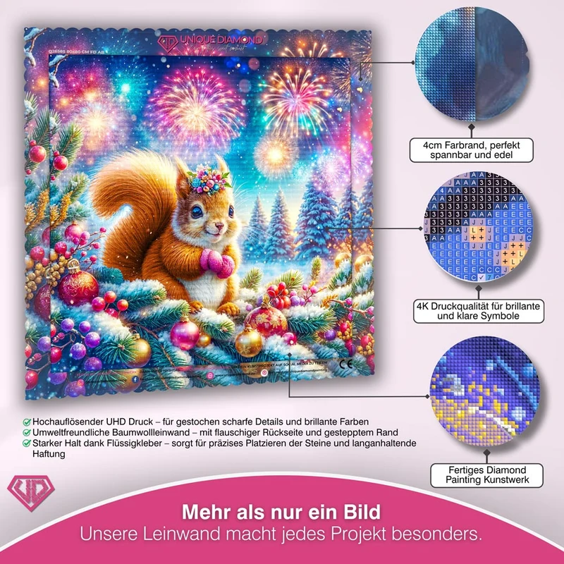 5D Diamond Painting – Funkelpfötchen & das Silvesterwunder