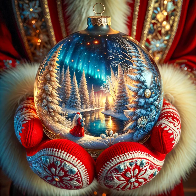 5D Diamond Painting – Magie der Weihnachtskugel