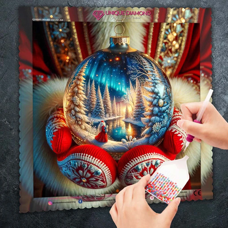 5D Diamond Painting – Magie der Weihnachtskugel