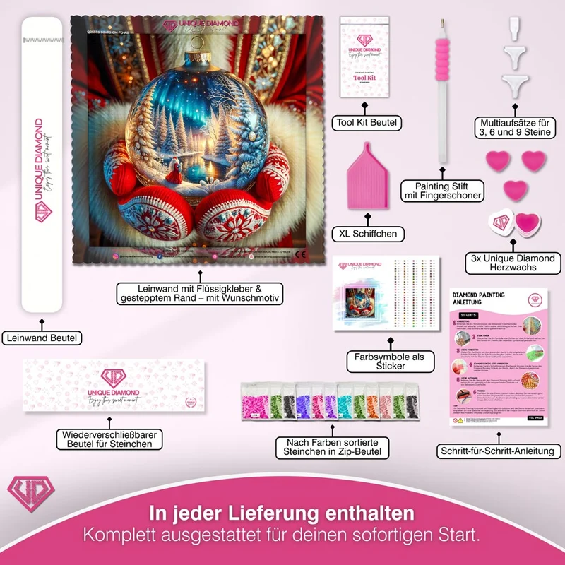 5D Diamond Painting – Magie der Weihnachtskugel