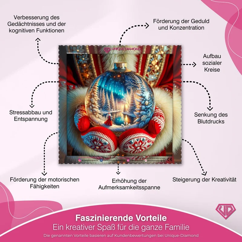 5D Diamond Painting – Magie der Weihnachtskugel
