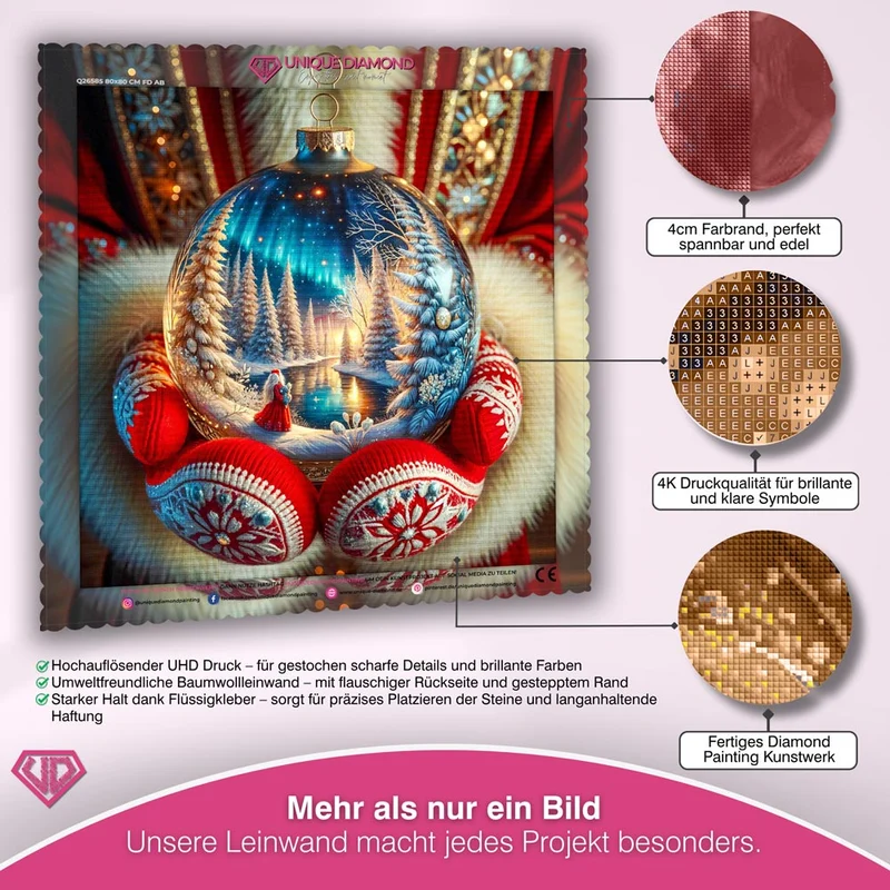 5D Diamond Painting – Magie der Weihnachtskugel
