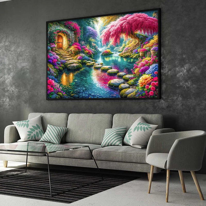 5D Diamond Painting – Das verborgene Blütenparadies