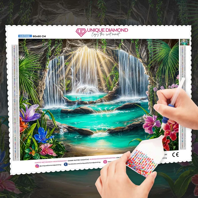 5D Diamond Painting – Tropisches Lichtparadies