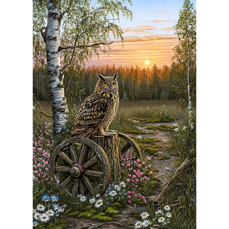 5D Diamond Painting – Wächter der Abenddämmerung