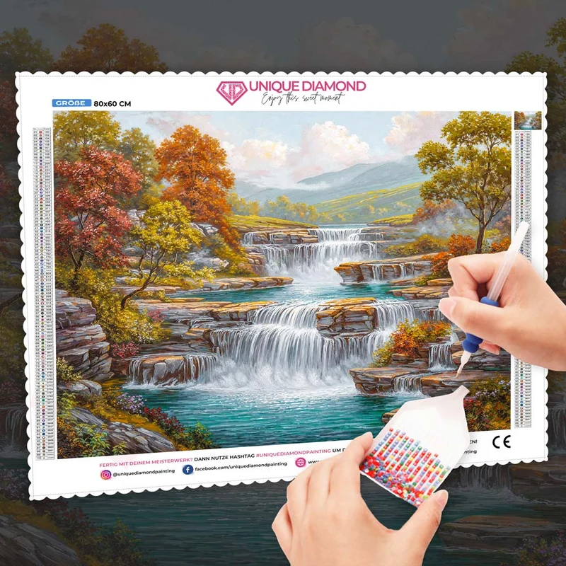 5D Diamond Painting – Melodie der fallenden Wasser