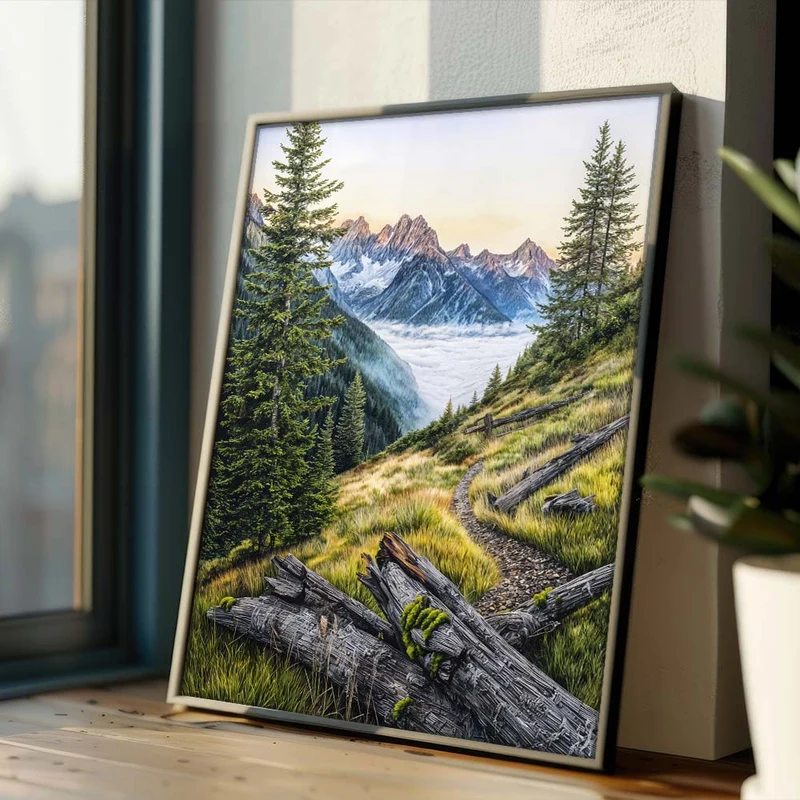 5D Diamond Painting – Stille über dem Wolkenmeer