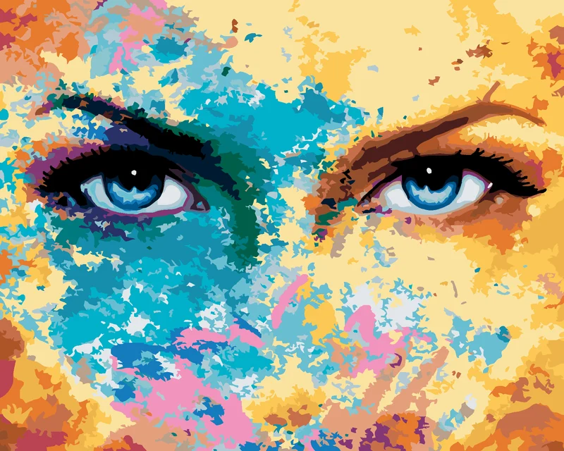 Diamond painting - STRAHLEND BLAUE AUGEN