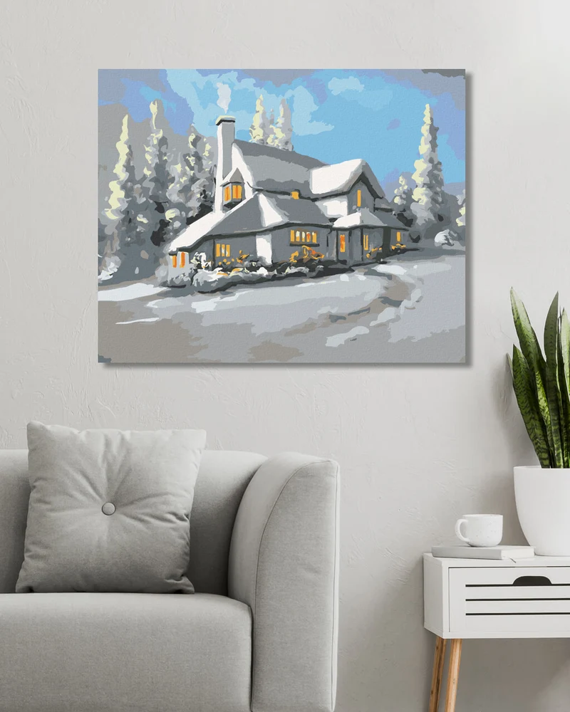 Diamond painting - VERSCHNEITES WEISSES HAUS (D. RUSTY RUST)
