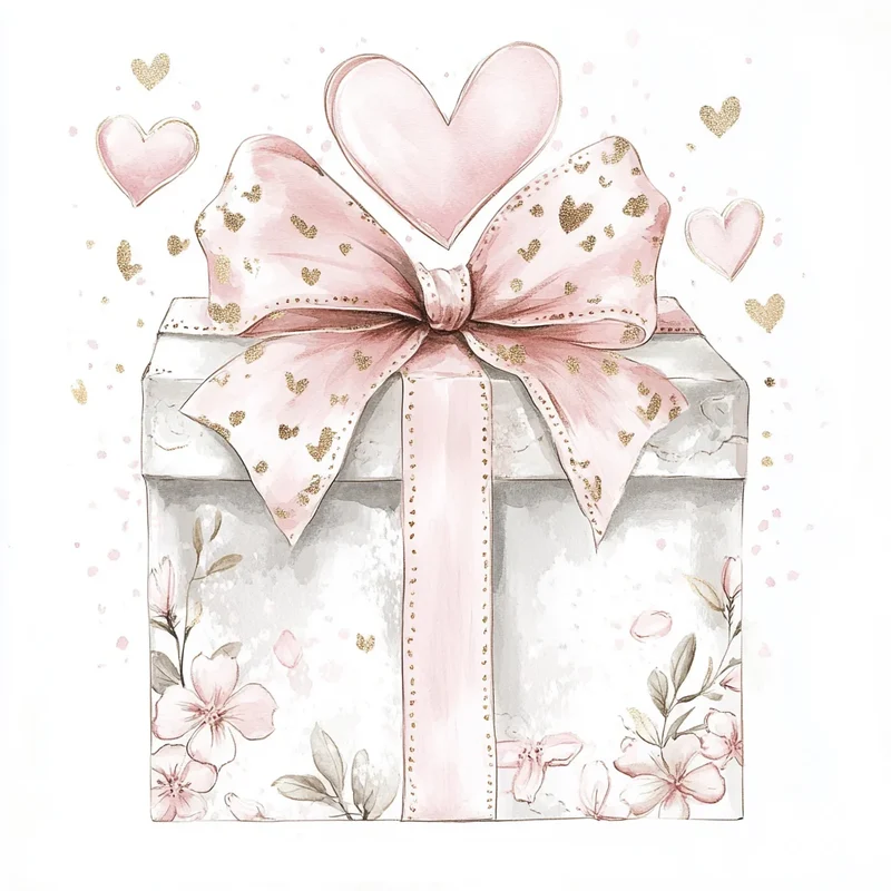 Pink Bow Gift Diamond Art Kit